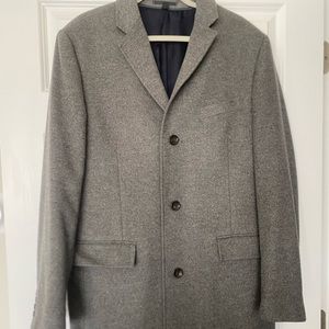 Men’s J.Crew Wool-Cashmere Grey Topcoat 42R